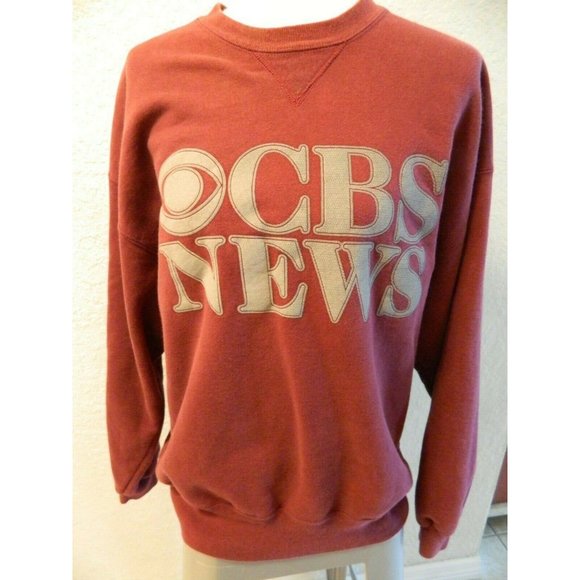 GEAR Other - Vintage 80s 90s CBS News Sewn Logo Reporter Sweatshirt TV Single Stitch GEAR